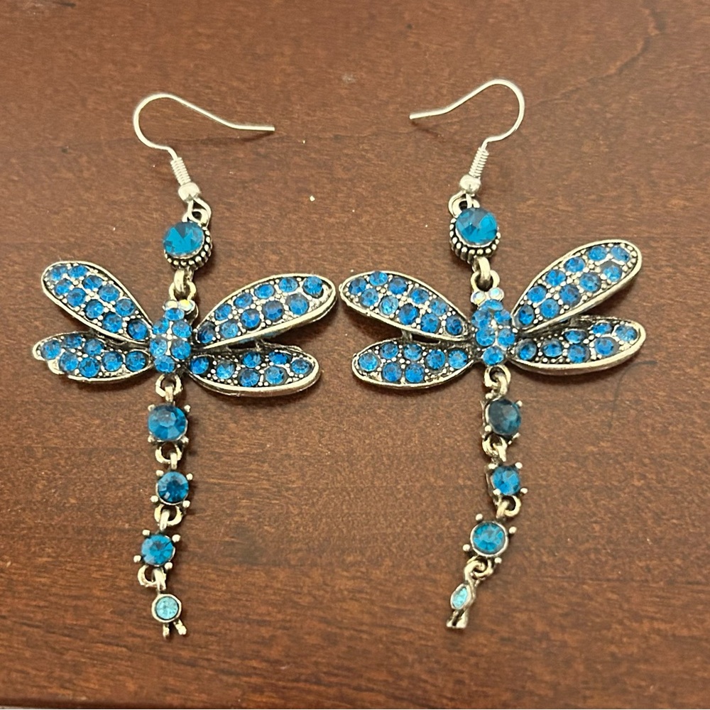 Blue Dragonfly Earrings